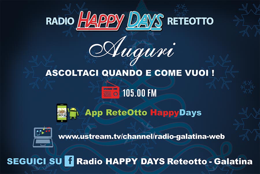 Al momento stai visualizzando Cartolina natalizia Radio reteotto HappyDays (retro)