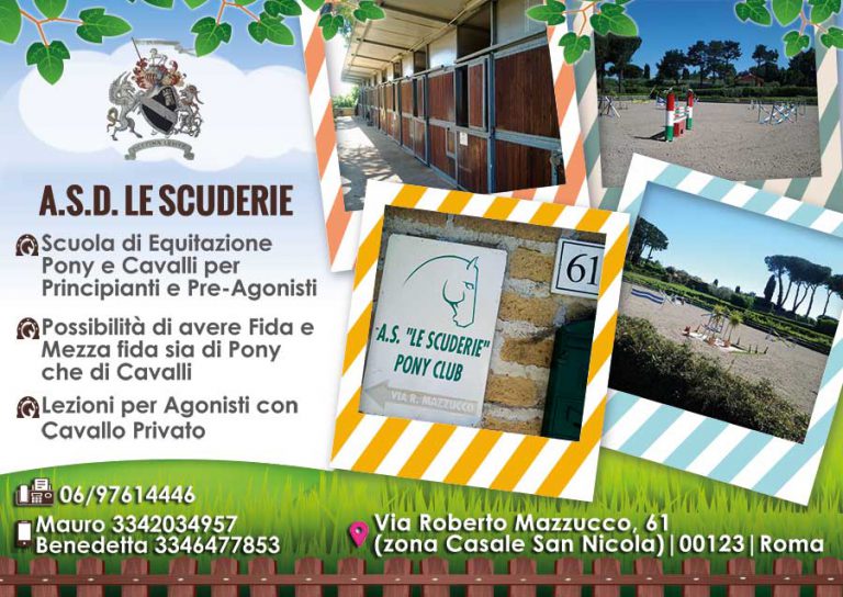 Scopri di più sull'articolo Flyer per ASD Le Scuderie, fronte